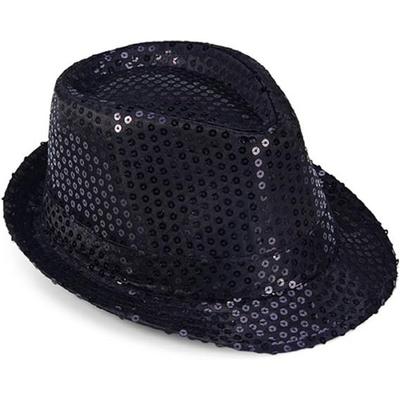 Çocuk Boy Siyah Payetli Şapka Gösteri Şapkası Michael Jackson Şapkası 54 No